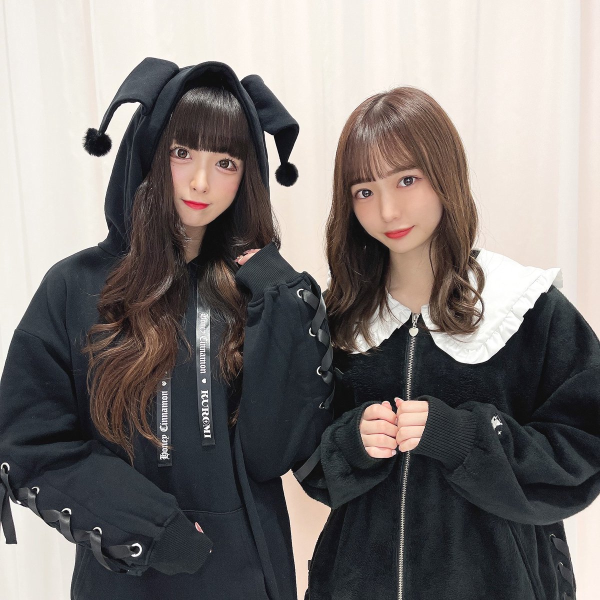 Honey Cinnamon - 袖レースアップ クロミパーカー ♡ KUROMI × HoneyCinnamon ♡ 本日よりSHIBUYA109店にて クロミコラボ