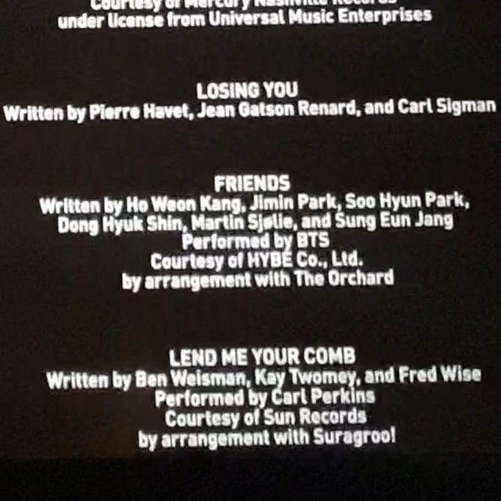 jimin's name in the credits of eternals !!!