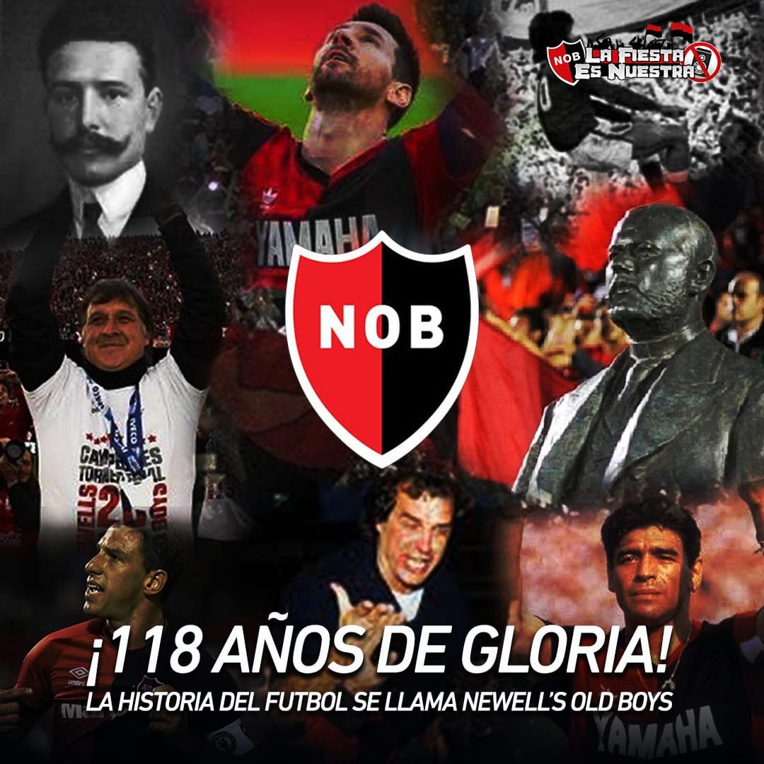 ¡La historia del Fútbol se llama Newell's Old Boys! 🚩🏴

Hoy se Cumplen 118 Años de Gloria y de Pasión.

#118Newells #Gloria #Pasion #ElMasGrandeDelInterior #LaFiestaEsNuestra
#HerederosDeIsaac