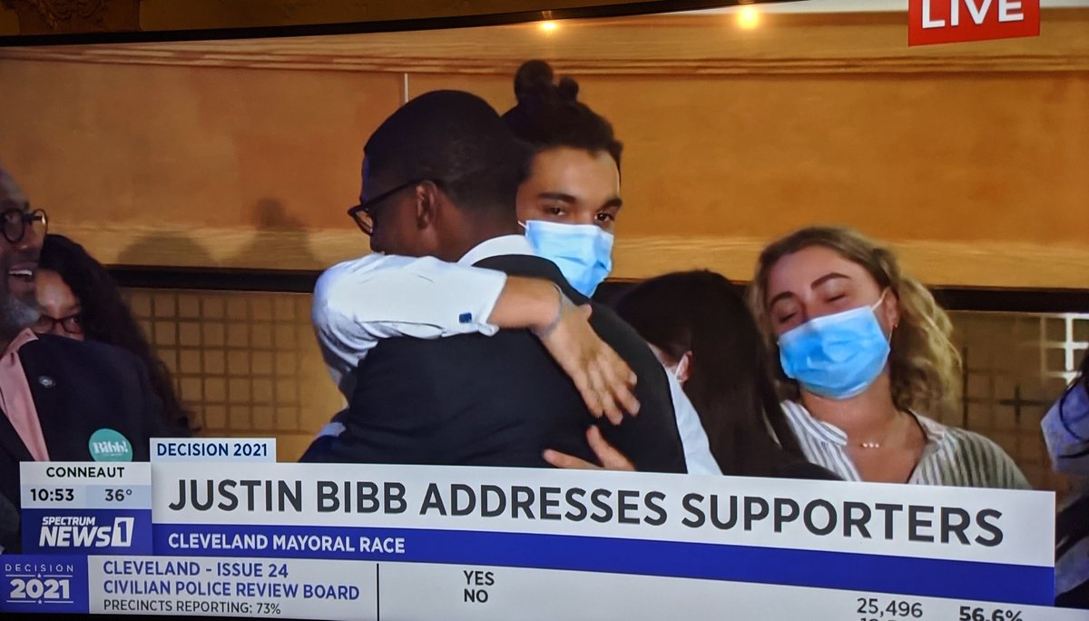 aakonc's tweet photo. What a mandate for change in Cleveland tonight! Congrats @BibbForCLE and #issue24!
Have been living vicariously watching @EAKhorana and 100+ @StudentsForBibb slog it out thru pandemic canvassing door to door. Amazing to see their hard work rewarded! https://t.co/h6Nw4Gw8FU