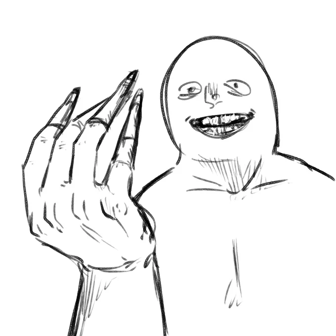 指がペンの人 