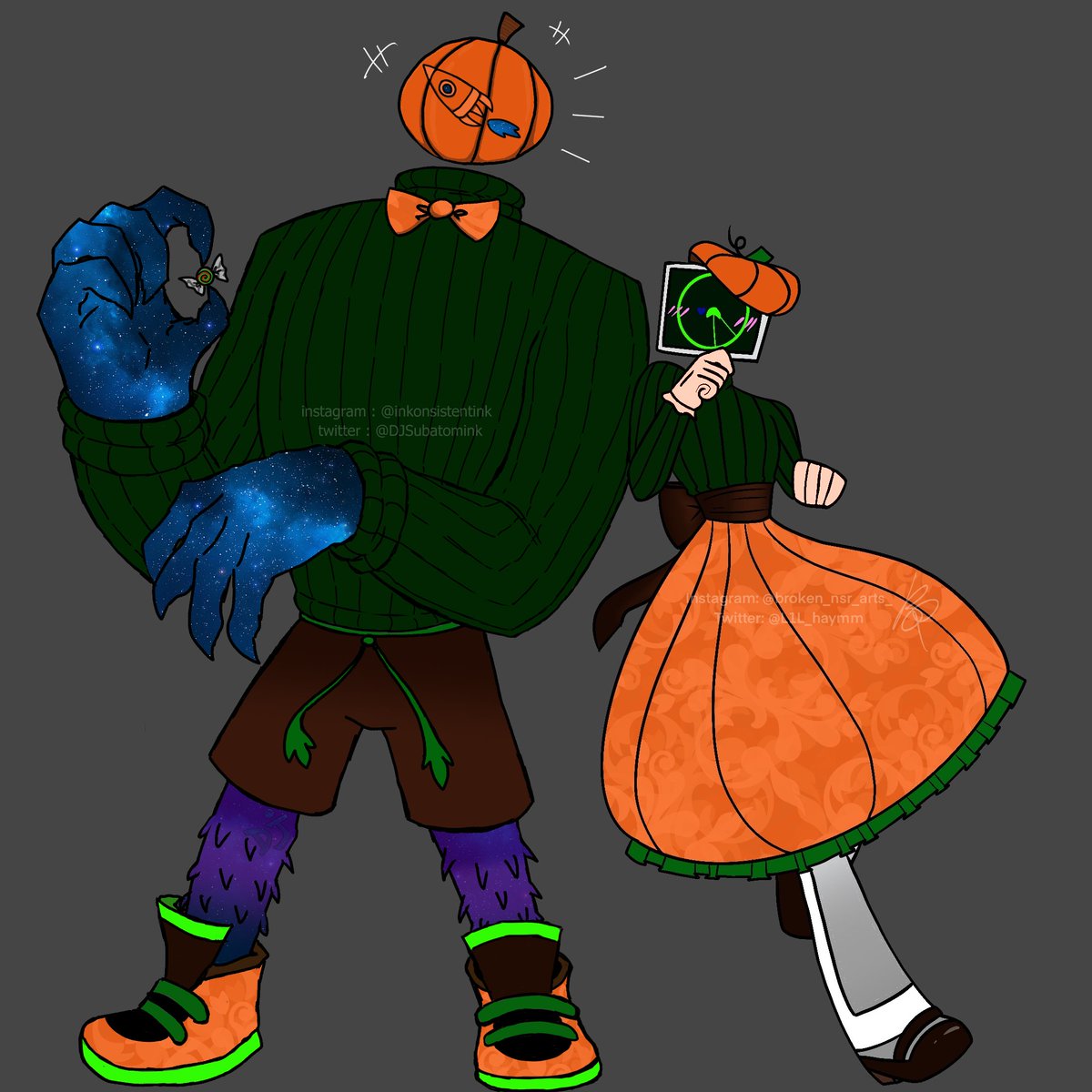 DJSubatomink's tweet photo. i may not have been able to do a big collab, but ! i got to collab with the lovely @L1L_haymm for halloween instead ! Thank you so much for this fun opportunity !
Enjoy some belatedly posted hallowbeans !
#NSR #DJNeon #Halloween https://t.co/IHuzkqHkX7
