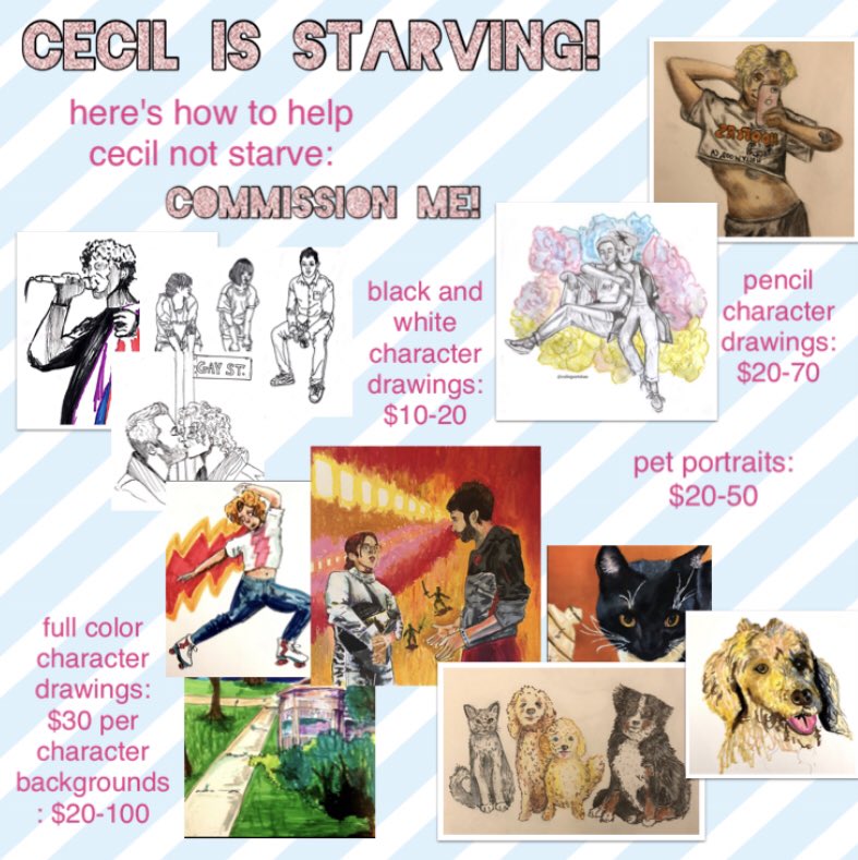 cubsportstan's tweet photo. hello it's cecil! 
things i will not do: nsfw, excessive gore, mechs, or anything that goes against my morals.
if you can't commission me, please retweet or otherwise get the word out!!
thanks for reading!!! i'll go back to my regularly scheduled memes soon, don't worry https://t.co/A4Xhq0HZh2