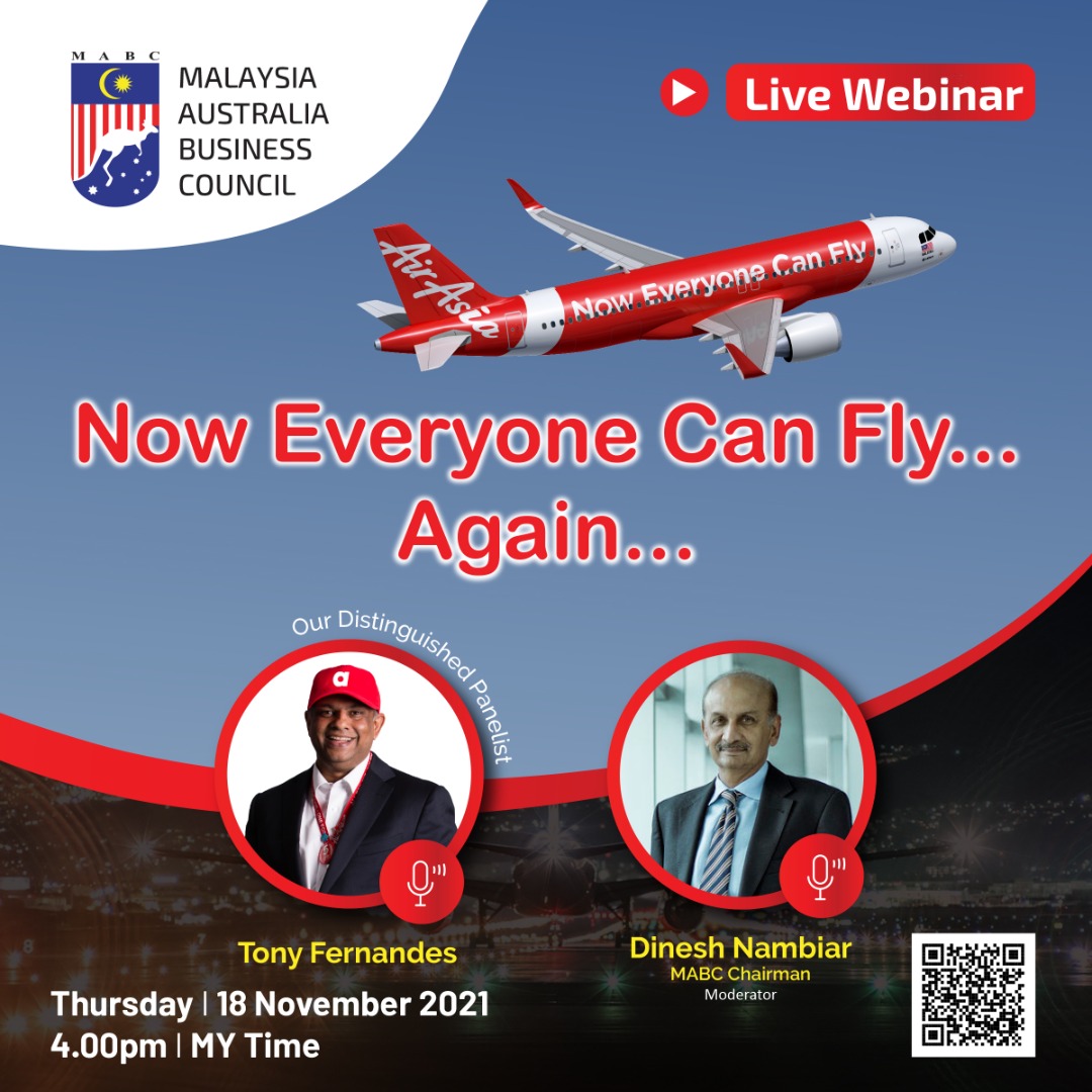 MABC_MY's tweet photo. MABC Live Webinar: Now Everyone Can Fly....Again...

Date: 18 November 2021
Time: 4.00pm  
Platform: Live on Zoom

To register, please click on the link below: https://t.co/zGqo3gGS9Q https://t.co/TCLKcsbmet