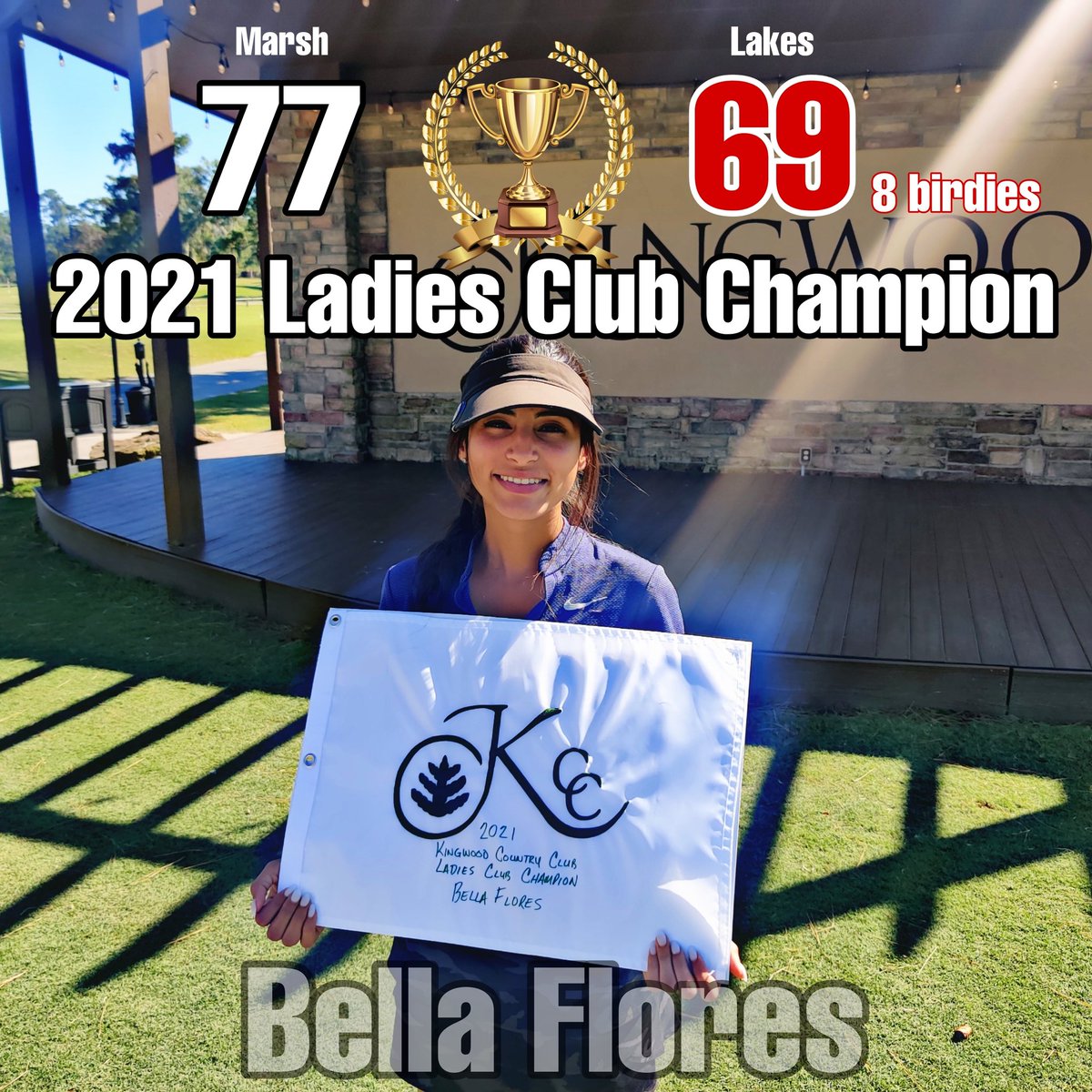 bellafloresgolf's tweet image. 2021 @ClubsofKingwood Ladies Club Champion. Had a great 2nd round with 8 birdies for a 69.   #bellagolf #khsmustangs #khsgolf #clublife   #clubcorp #kingwood #golf #girlsgolf