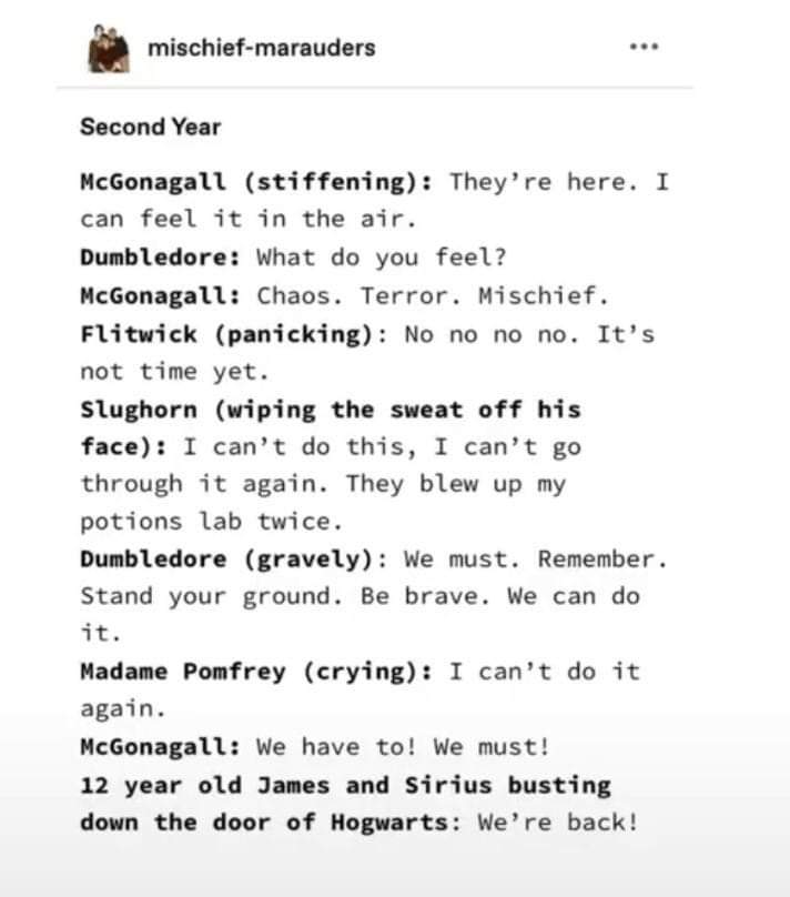 RochelleCote8's tweet photo. Have to wonder if any of the past admin felt this way... #myHogwarts #HarryPotter https://t.co/padro7C9GD