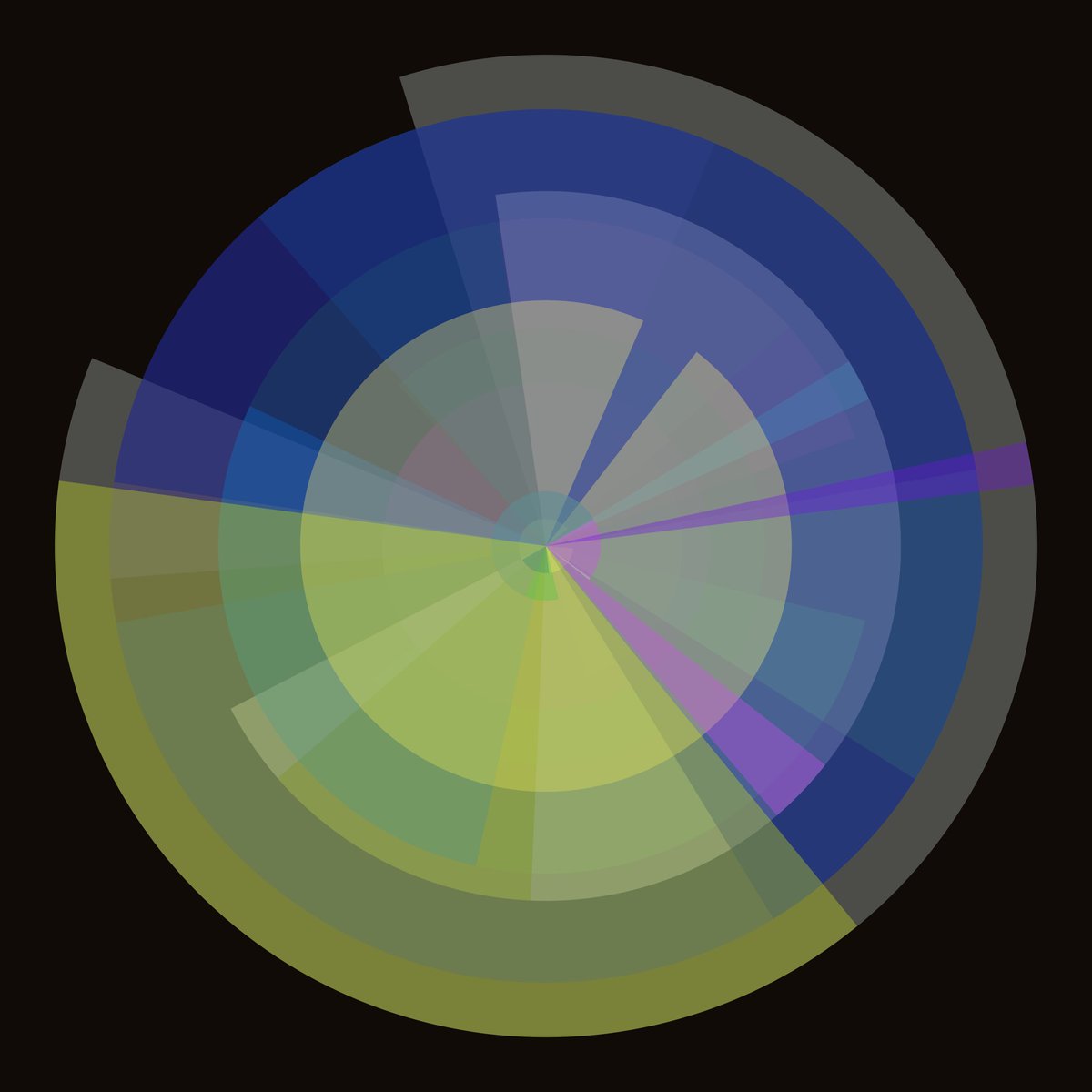 UXTechnician's tweet photo. Gn #NFTCommunity 

Been iterating more on the color range and number of shapes tonight. Think this is getting close to the crisp effect I am going after. 

#generativeart #nft #art #Processing https://t.co/ETF59GTJxO