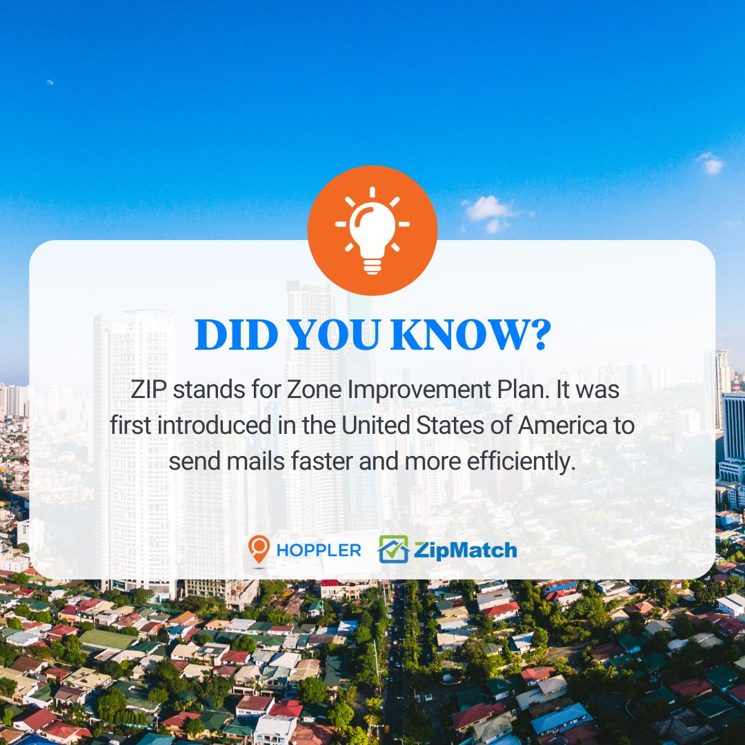hopplerph's tweet photo. Read more interesting general and local facts about ZIP code here: 
https://t.co/4wh1WnTHtI

#DidYouKnow #Facts #Hoppler #ZipMatch https://t.co/cxQC5Do8oP
