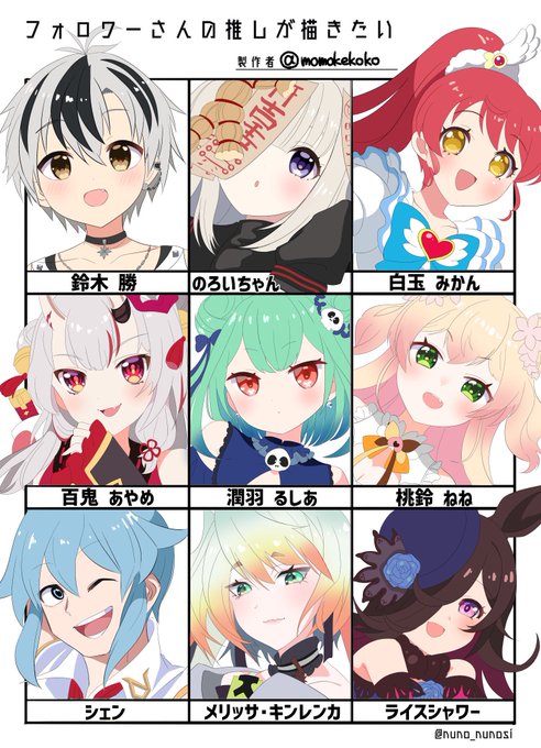 テンプレおかりしました!

お待たせしました!
リクエストしてくださったフォロワーの皆さま、ご協力ありがとうございました🙇‍♀️

第3回も行いますので、またその際にはよろしくお願い致します。

 #フォロワーさんの推しが描きたい 