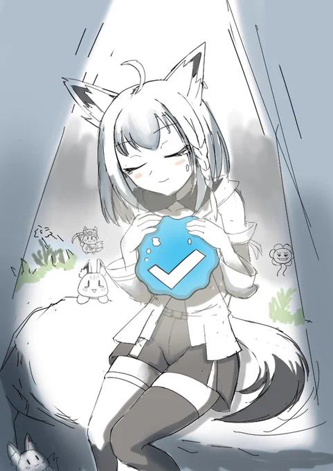 #絵フブキ 
公式マークもらえた時のイラスト先にはっときますね… 