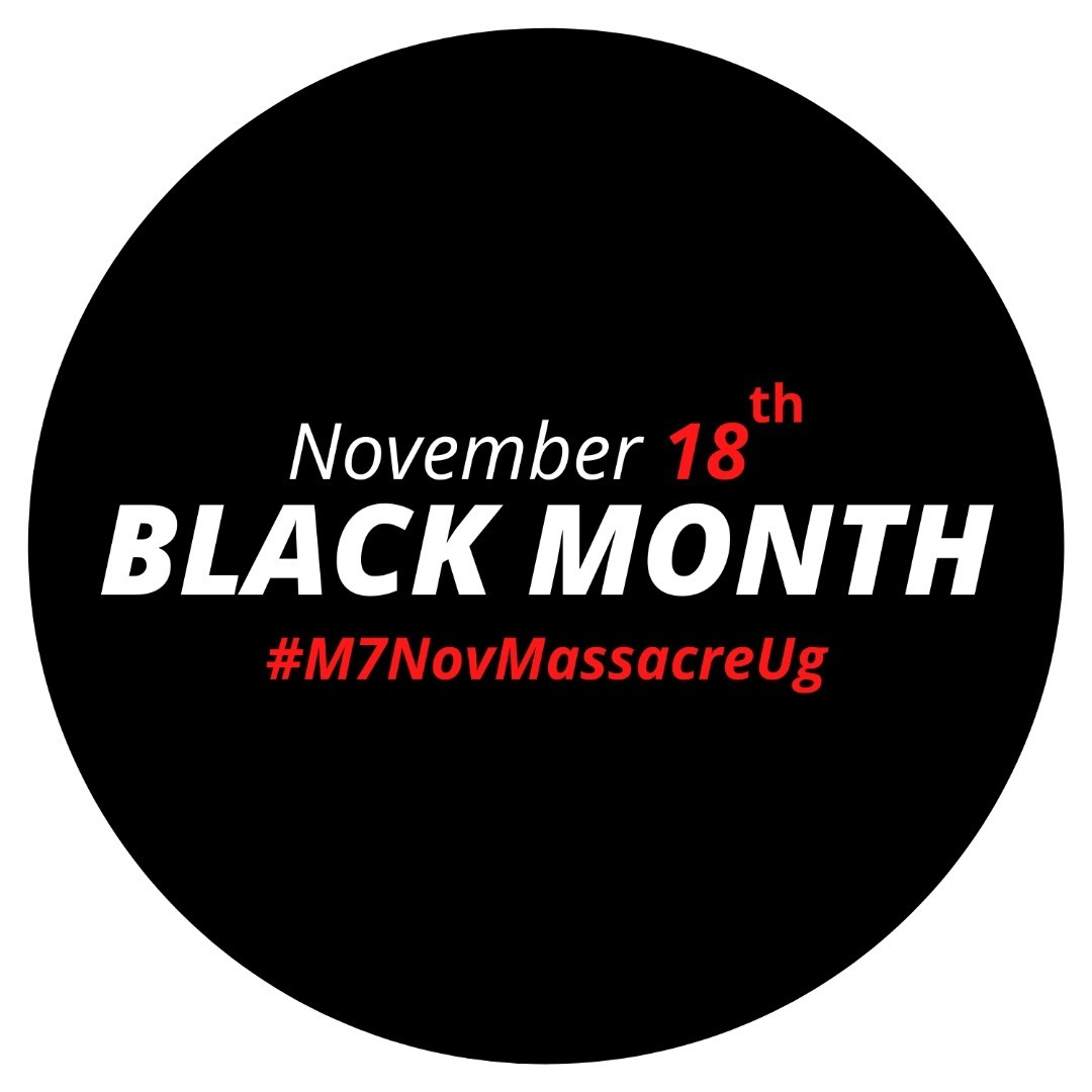 BundibugyoU's tweet photo. We are commemorating the worst history of our country 🇺🇬🇺🇬🇺🇬. We lost hundreds in this month for reason that the people had wanted to get free
#M7NovMassacreUg 
#WeAreRemovingADictator https://t.co/rHRtl8wVRb