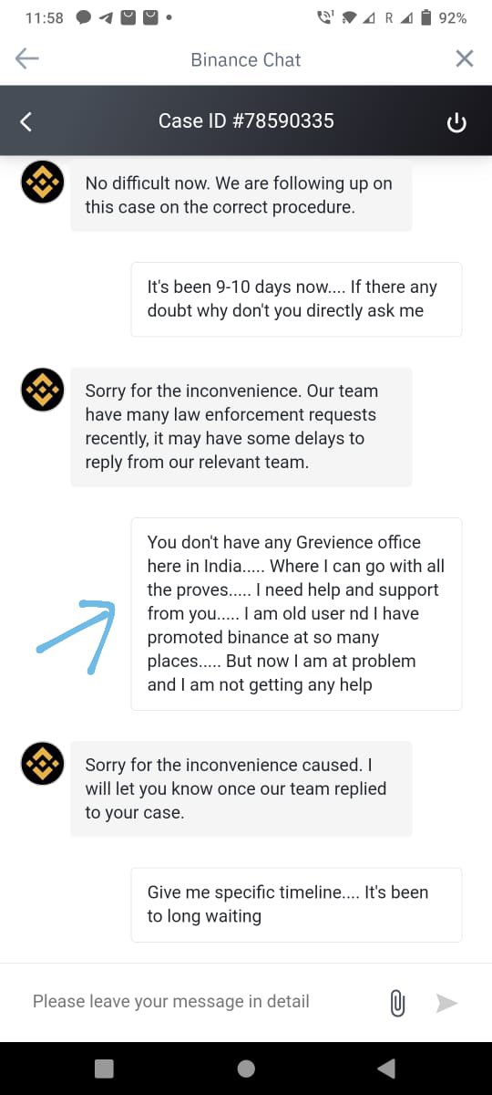 Techwacktarun's tweet photo. @cz_binance Hi CZ. I’m binance user  since 4 yrs and referred it to 1000s.. I have become victim of a phishing scam and my 0.7827 BTCs have been moved to hackers account on Binance…. I have filed complaint to local police as guided by support… But now binance is not helping. https://t.co/dr32UEg8AC