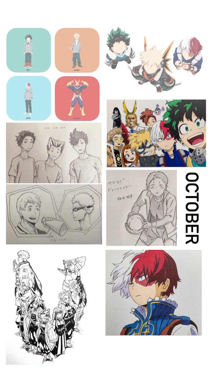 #今月描いた絵を晒そう 

遅くなったけど10月も頑張った!! 