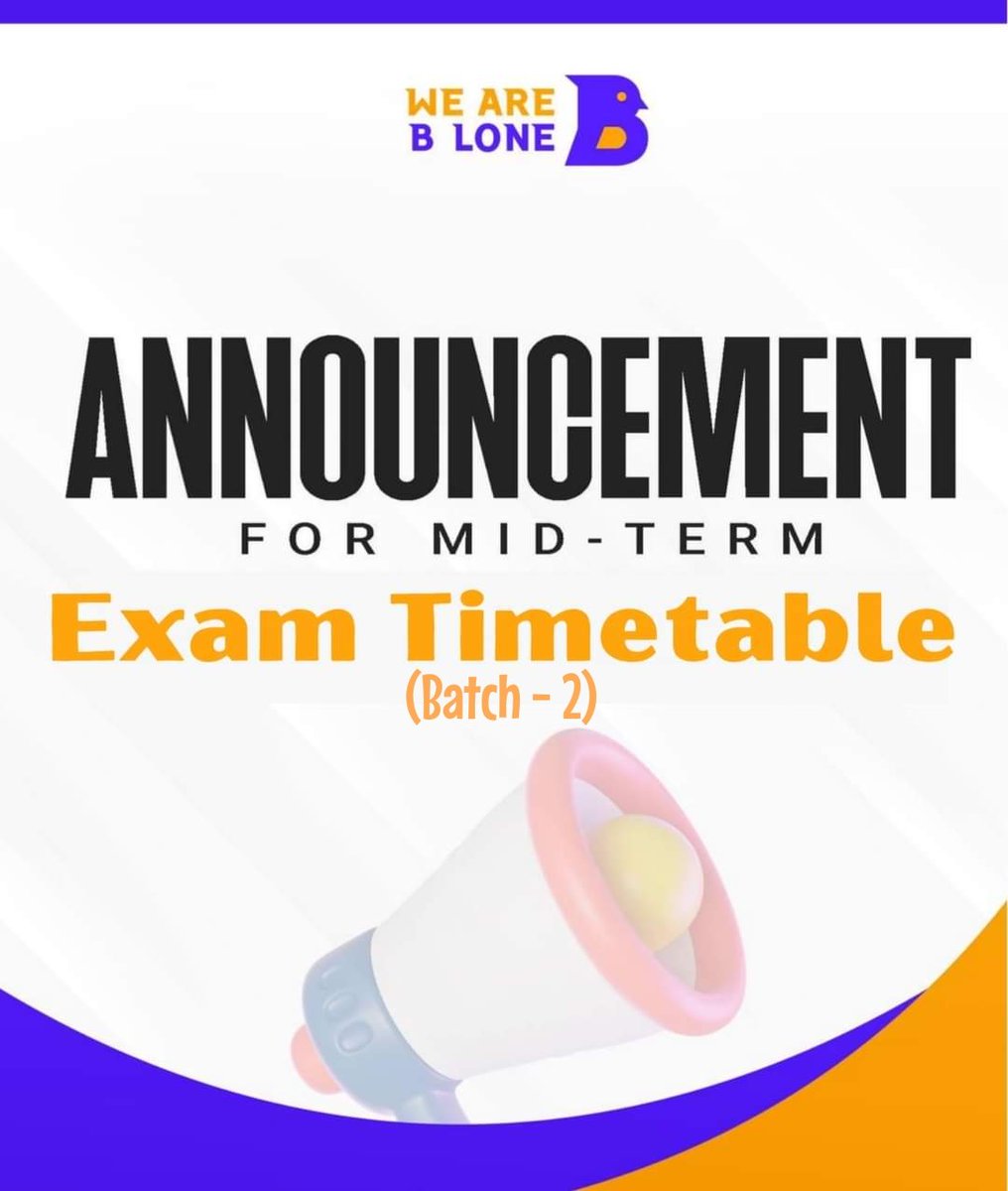 WeAreBLone1's tweet photo. We Are B Lone Mid-term Examination
(Batch 2) 

Mng - Morning
Eve - Evening 

https://t.co/96hEjdyNyF

#Midterm #Examination #Batch2
#October #WeAreBLone https://t.co/378bL3Vwvm