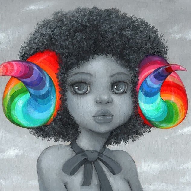 TheCamillaStore's tweet photo. 🚨 A NEW PRINT IS COMING!
Releasing Saturday November 6th at 9amPST on https://t.co/SiPe0UQHOM is Spectra featuring HOLOGRAPHIC horns! 🌈  There will only be 75 of these prints available so don't wait to get yours!! #horns #holographic #womenofcolor #representationmatters https://t.co/kLQFvTpvpJ