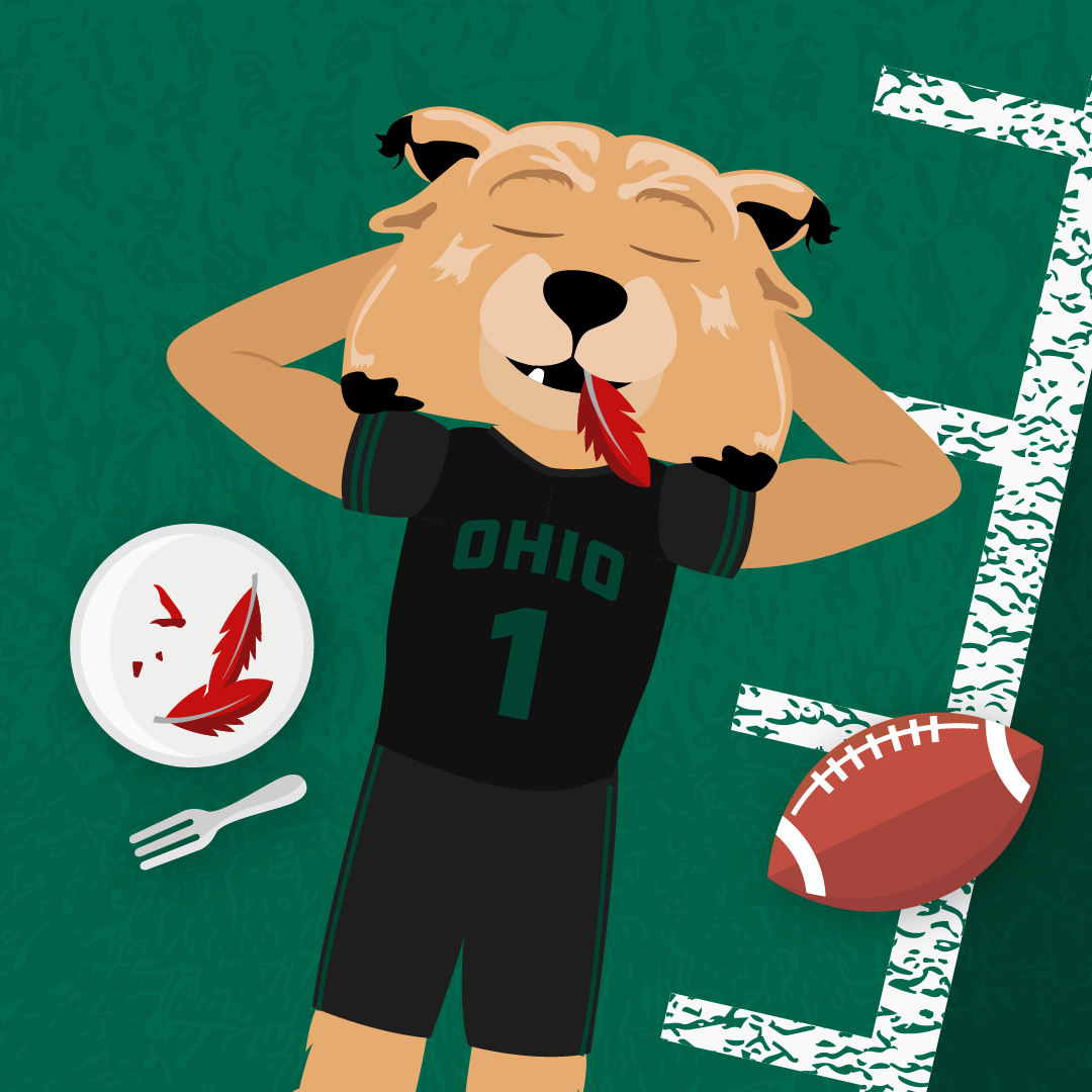 ohiou's tweet photo. Sleep well tonight, Bobcats 😌

#BeatMiami https://t.co/rri651TdtP