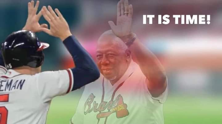 mark4MLB's tweet photo. Hank Aaron we are thinking of you.
Your #Braves did it. Sorry you were not here to be part of it.
#WorldSeries, #HankAaron #PhilNeikro
#mlb https://t.co/e7FMN2GPrg