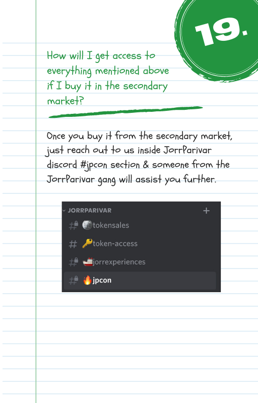 digitalpratik's tweet photo. How will I get access to everything mentioned above if I buy it in the secondary market?

Once you buy it from the secondary market, just reach out to us inside JorrParivar discord #jpcon section &amp; someone from the JorrParivar gang will assist you further. https://t.co/P6vtOvp76f
