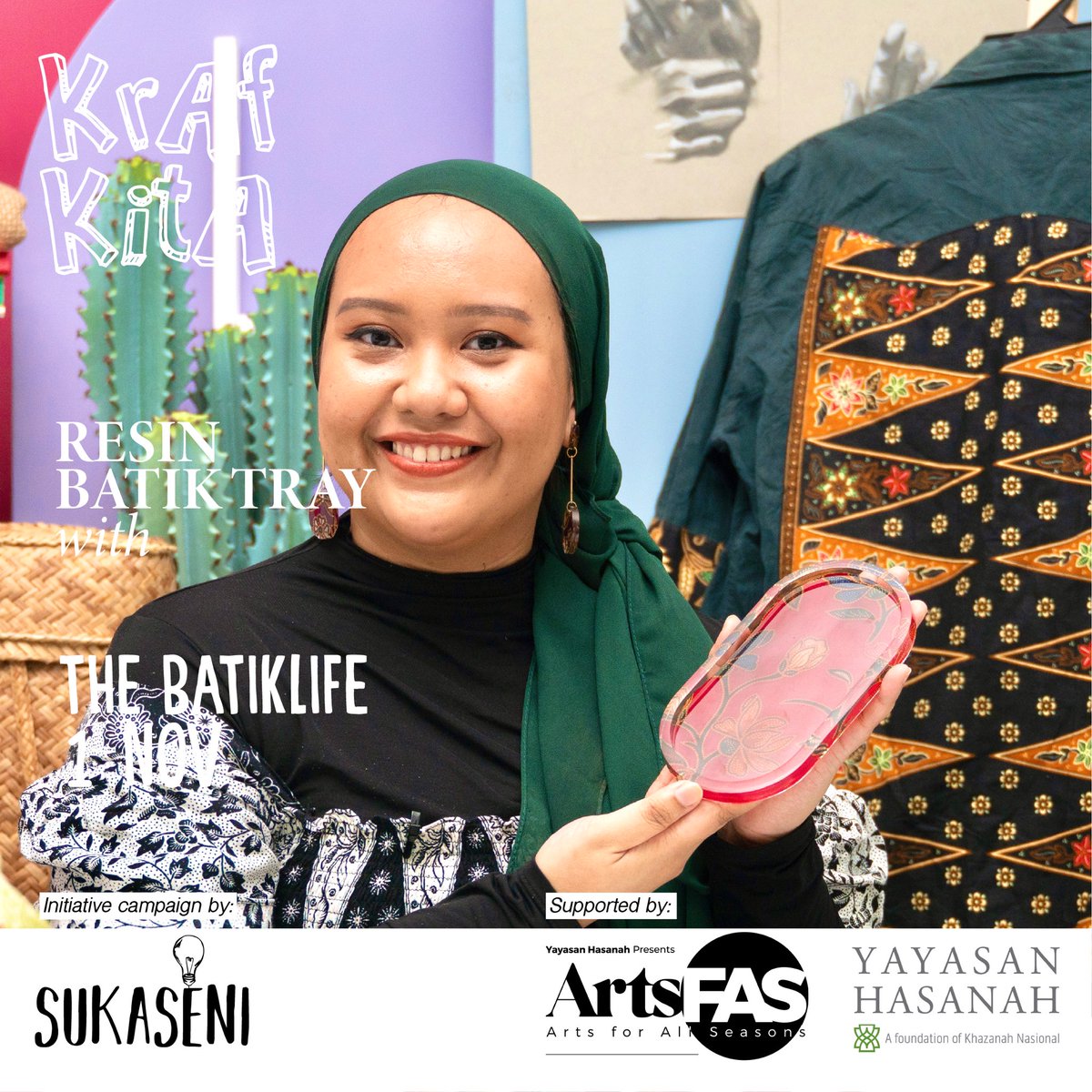 KRAFKITA RESIN BATIK TRAY @thebatiklife 
These programmes is an initiative by 
<a href="/sukasenimy/">Sukasenimy</a> and supported by @yayasan_hasanah 
#krafkita #sukaseni 
#sukasenimy #Artmatters #ARTFas #ArtsForAllSeasons #Artcares #craft #etsy 
instagram.com/tv/CVwWsFzJoGV…