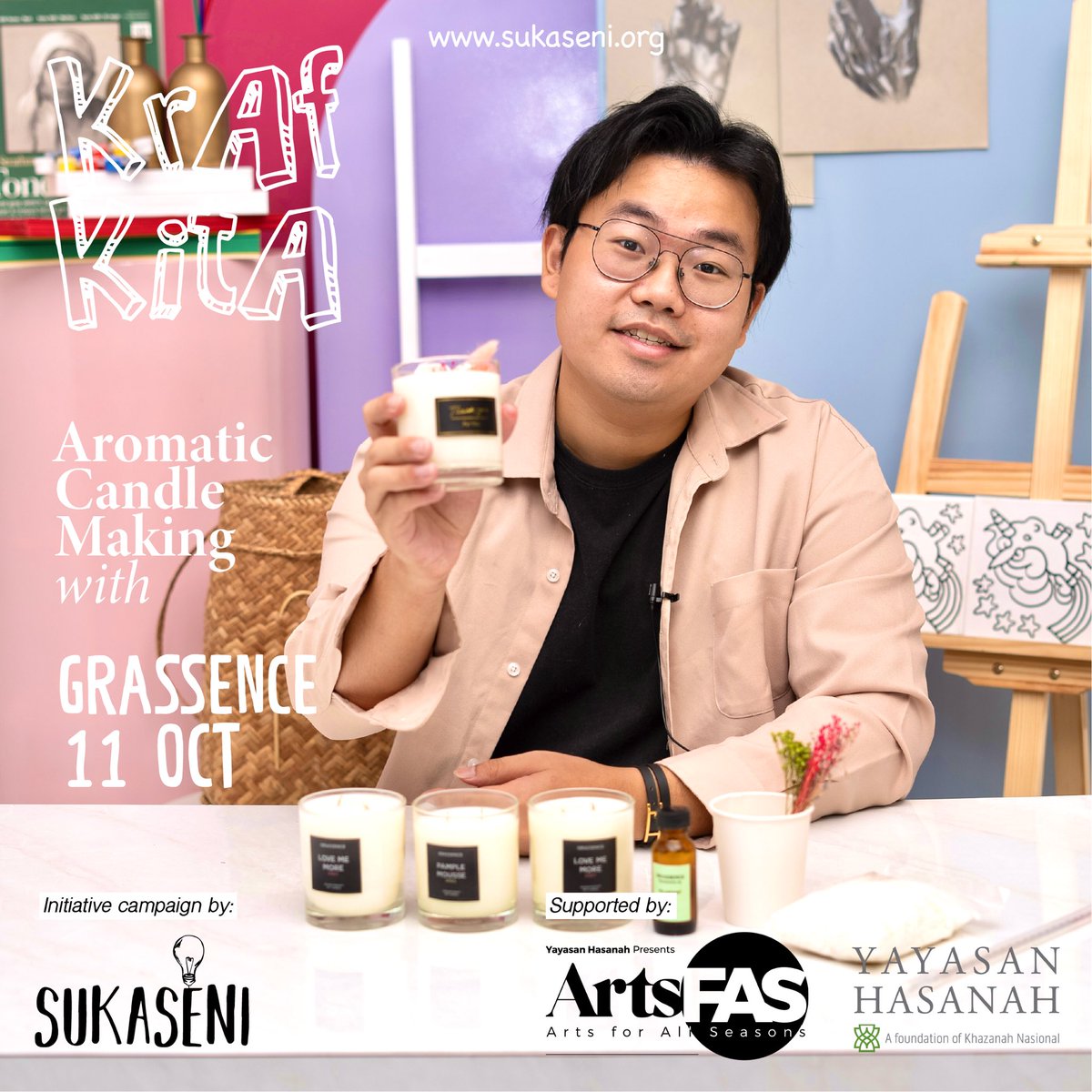 KRAFKITA CANDLE MAKING @AREUMBEAU
These programmes is an initiative by 
<a href="/sukasenimy/">Sukasenimy</a> and supported by @yayasan_hasanah 
#krafkita #sukaseni 
#sukasenimy #Artmatters #ARTFas #ArtsForAllSeasons #Artcares #craft #etsy  instagram.com/tv/CU4s3yhJi4o…