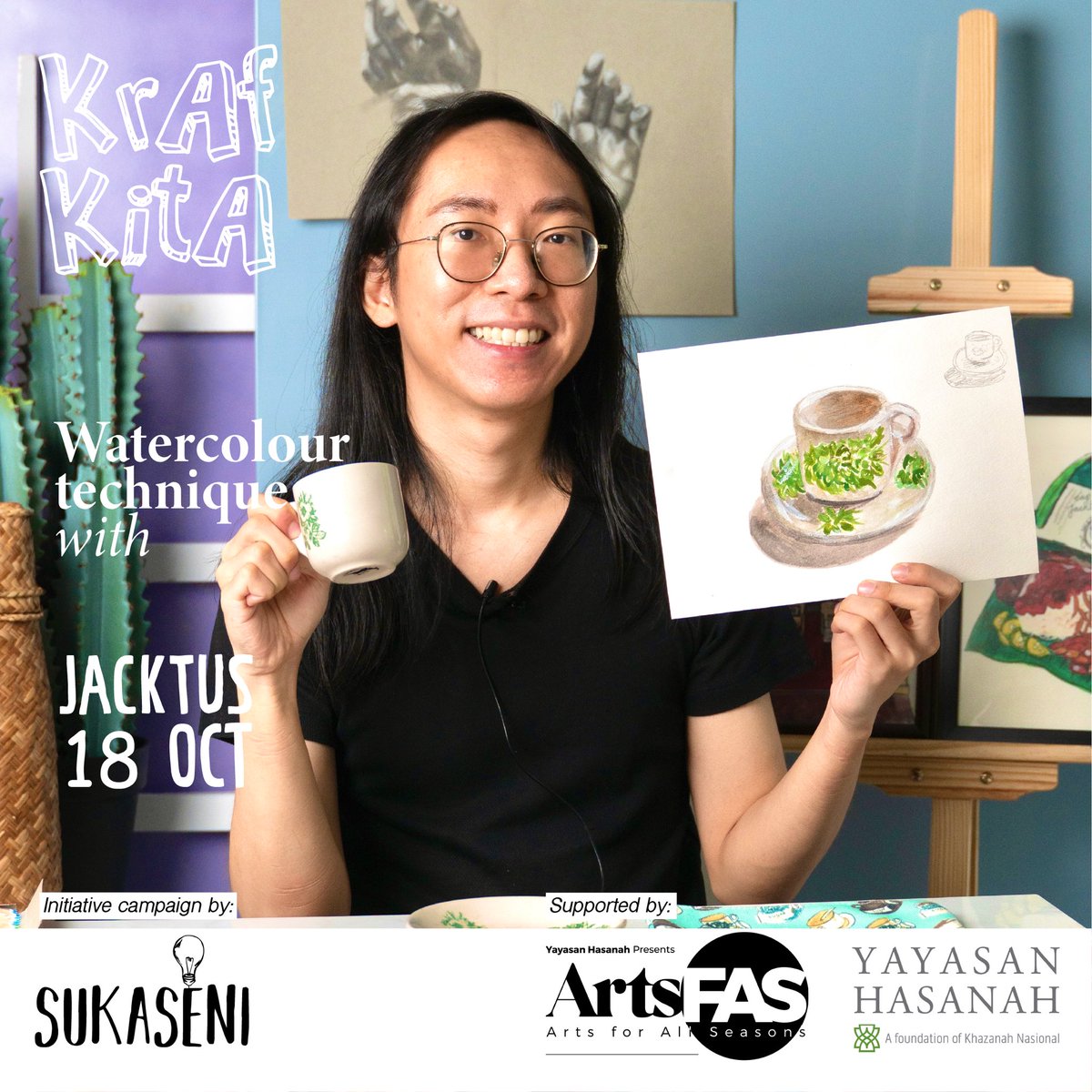 KRAFKITA WATERCOLOUR TECH <a href="/JACKTUS/">Jack Parks</a> 
These programmes is an initiative by 
<a href="/sukasenimy/">Sukasenimy</a> and supported by @yayasan_hasanah 
#krafkita #sukaseni 
#sukasenimy #Artmatters #ARTFas #ArtsForAllSeasons #Artcares #craft #etsy 
instagram.com/tv/CVKt2TvJ5wN…