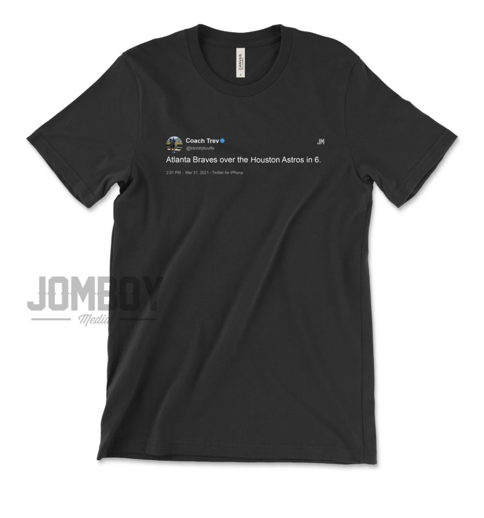 NateBradySteele's tweet photo. You know I had to get the prophecy on a shirt! @trevorplouffe @JomboyMedia Let's Goooo!!! #Bi6 https://t.co/c8TP412LdK