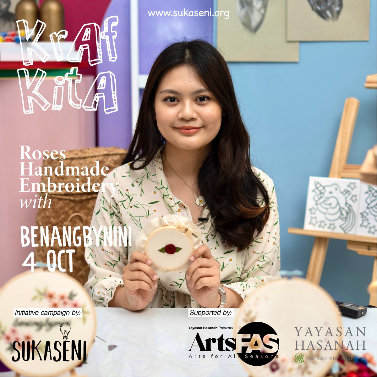 KRAFKITA FLOWER EMBROIDERY @BENANGBYNINI
These programmes is an initiative by 
<a href="/sukasenimy/">Sukasenimy</a> and supported by @yayasan_hasanah 
#krafkita #sukaseni 
#sukasenimy #Artmatters #ARTFas #ArtsForAllSeasons #Artcares #craft #etsy 

instagram.com/tv/CUmrJA_Jmhq…