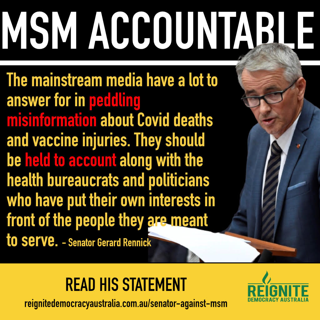 reignitedem's tweet photo. Senator Gerard Rennick fights back against MSM misinformation | https://t.co/bQHbb5jxki https://t.co/4B44zrhGiy