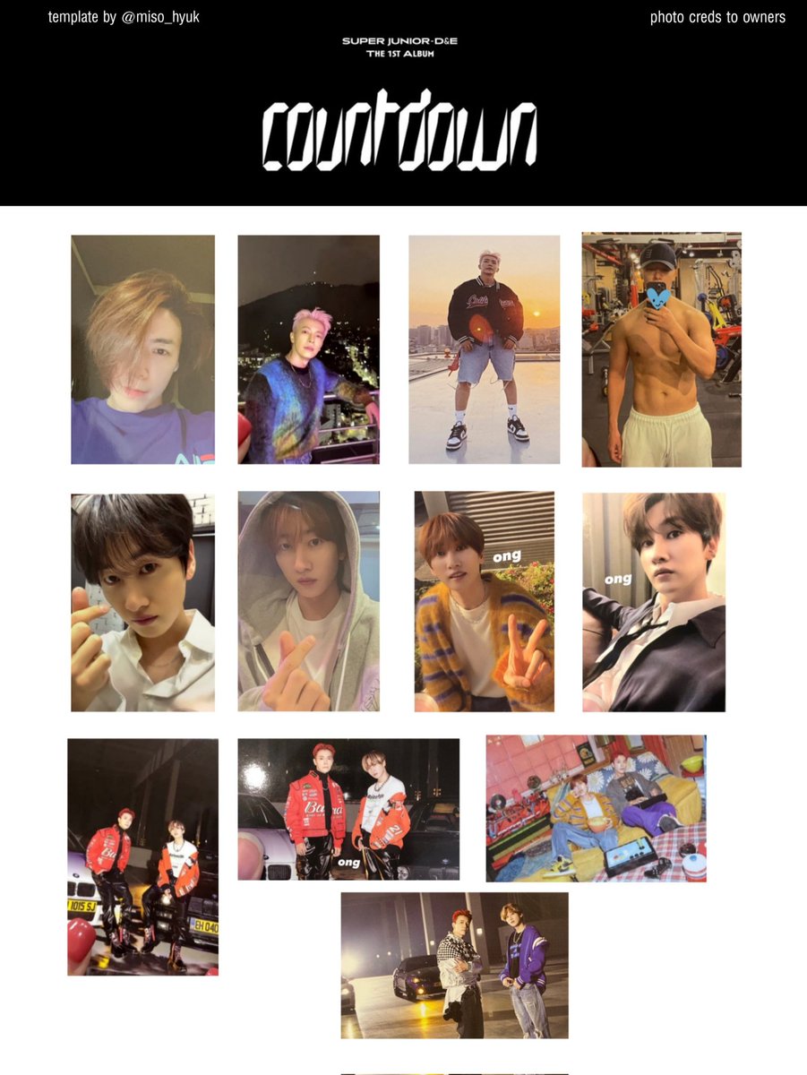 Super Junior-D&E Countdown Photocards Template *photo creds to