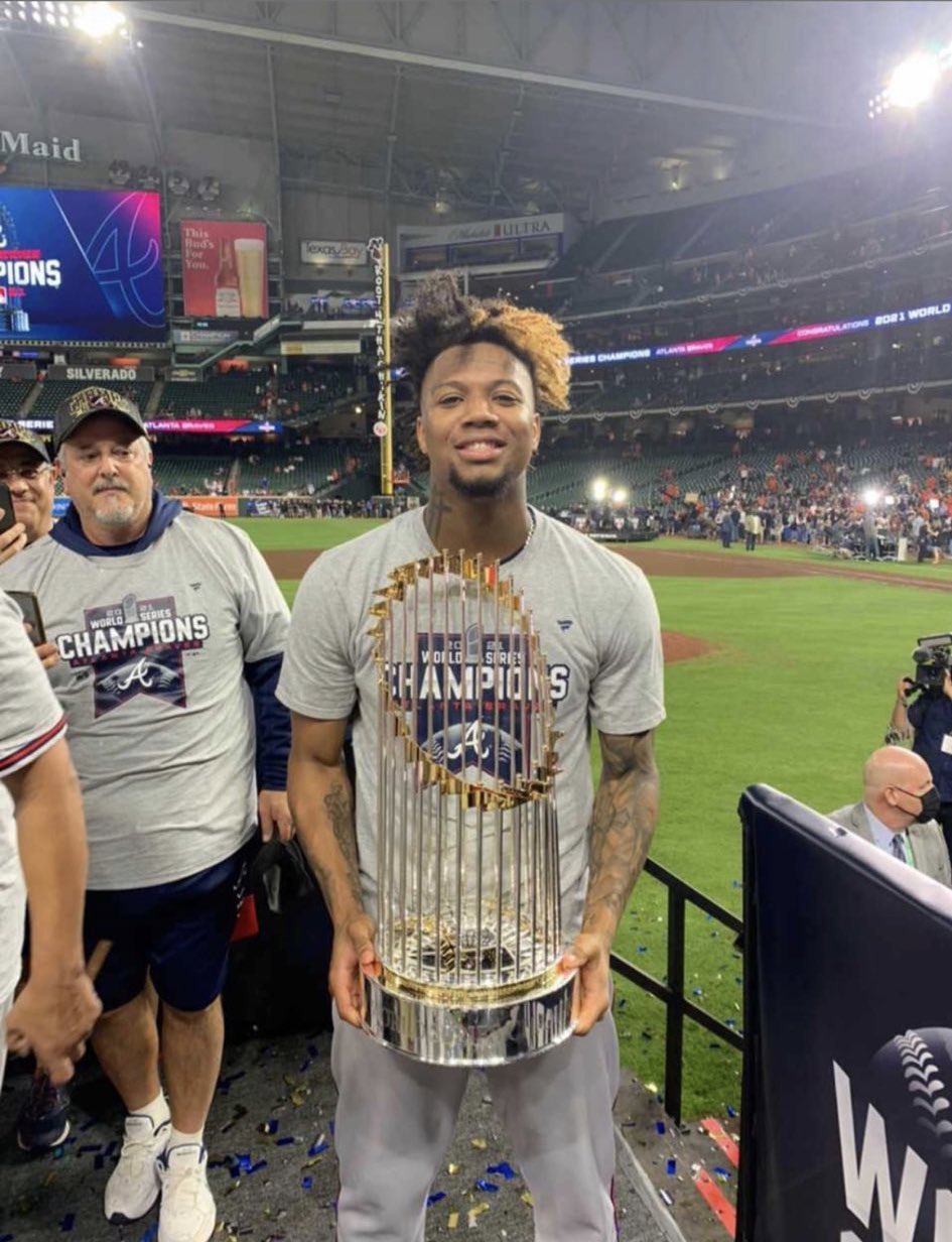 ABT on X: RT @AcunasGloves13: Here's a picture of Ronald Acuña Jr, World  Series Champion. That's it, that's the tweet.  / X