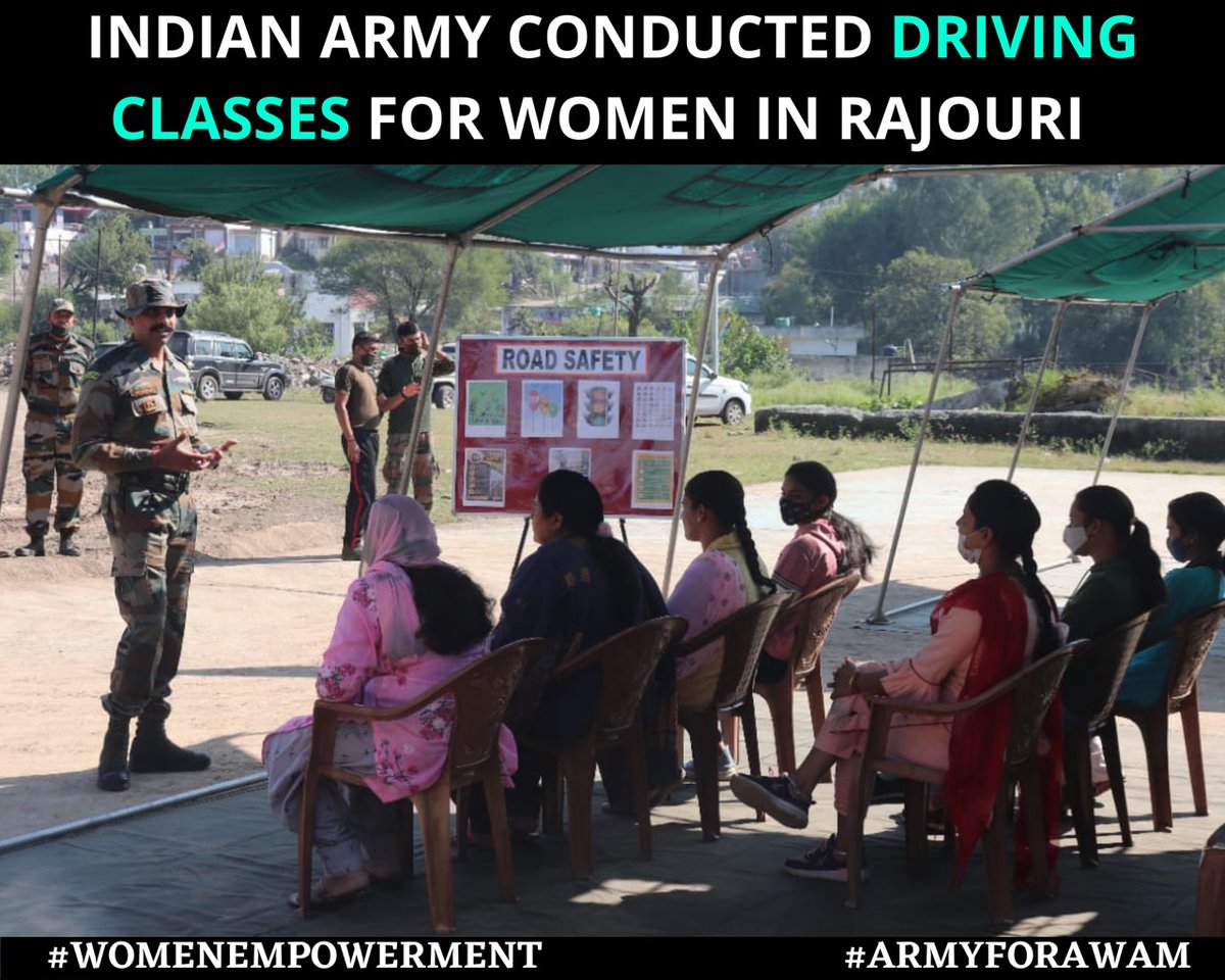 _INDIAN__ARMY_'s tweet image. #IndianArmy conducted #DrivingClasses for Women