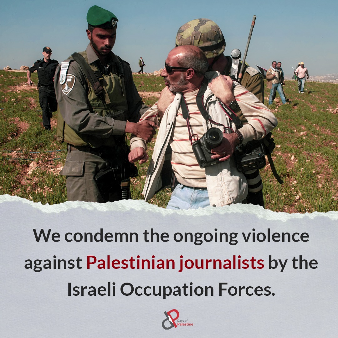 ChrisHu34451470's tweet image. Palestinian journalists work under difficult and dangerous conditions. #TruthNeverDies #PalestinianJournalists