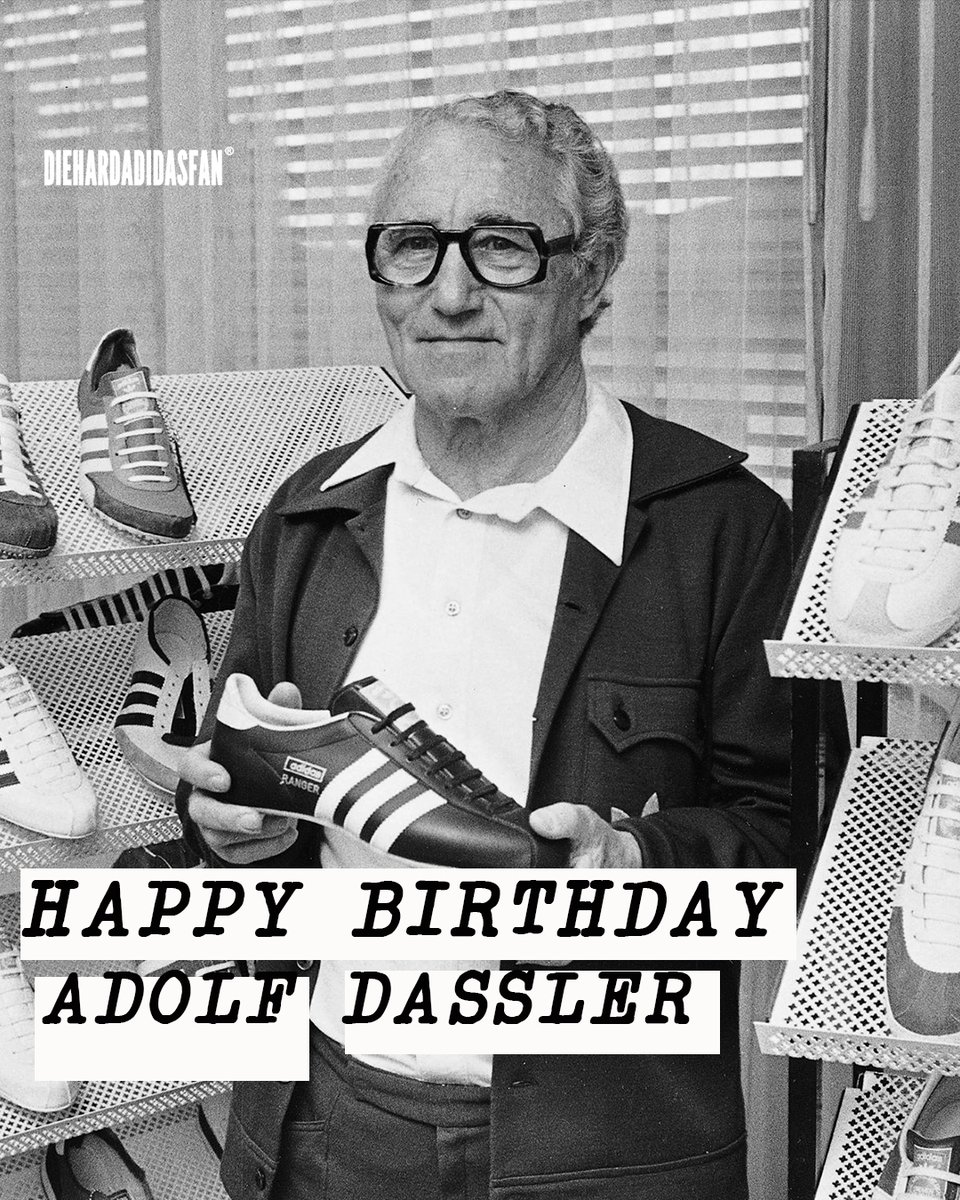 DIEHARDADIDAS's tweet photo. Happy birthday
Adolf 'Adi' Dassler
He born today on 3 November 1900
#3FOIL_ID #diehardadidasfan
#adolfDassler #adidas #happybirthdayadolfDassler #adidasoriginal #3foil #diepeople #adidassler #adidasfan https://t.co/bjmf6YjTVM