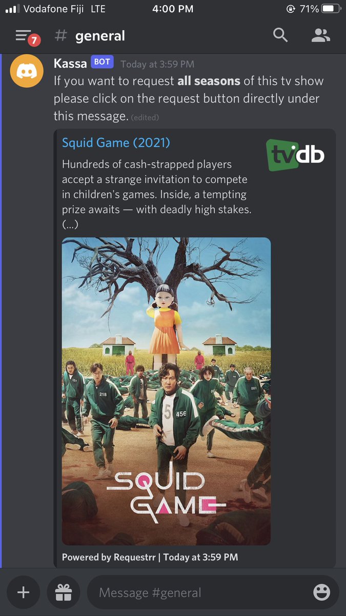 kasundigital's tweet photo. Movie request Bot for sonarr and redarr #discord #radarr #sonarr #requestrr https://t.co/uRbyyXFVh6