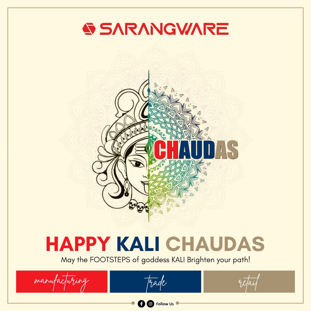sarangware's tweet photo. May Maa Kali Durga give you all happiness, success, health, wealth, and prosperity.

Happy Kali Chaudas!!

#happykalichaudas #kalichaudas #kalichaudas2021 #makali #mahakali #happiness #festival #diwali2021 #diwali #happydiwali #sarangware #kitchenware #sarangware_homewares https://t.co/LnNw4gwdke
