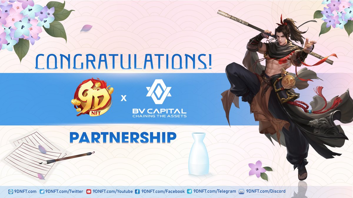 #9DNFT x @BitvalueC

We are pleased to announce that #BVcapital has become a strategic partner of 9D NFT.
Crypto Family's support will be a huge contribution to the upcoming success of #COGIVERSE.

#COGI #MMORPG #DragonMasters #PlayToEarn