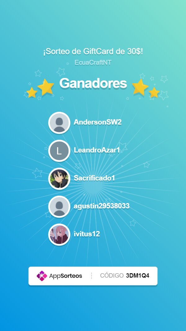 EcuaCraftNT's tweet photo. ¡Ganadores del sorteo! 2/2

En las fotos pueden ver el @ de las personas que ganaron, si estás en la lista por favor enviar MD. (Si ganas 2 o más veces solo se te dará 1 premio) https://t.co/idwVje6F5v