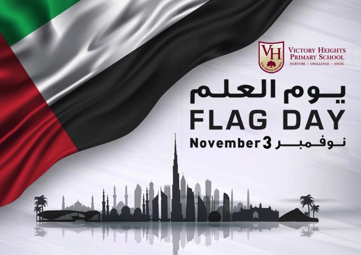 VHPrimary's tweet photo. Today we celebrate UAE Flag Day at VHPS. At 11am we will be raising the flag in a short ceremony as it was done the first time on 2nd December 1971 by Sheikh Zayed Bin Sultan Al Nahyan to mark the country's union.  🇦🇪 🇦🇪 🇦🇪 
#vhps #vhpsthelittlethings #wearevhps #UAE #UAEFlagDay https://t.co/KbYOgexYhe