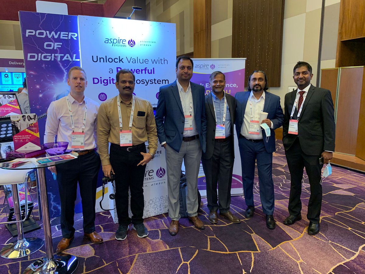 AspireSystems's tweet photo. Our team at Guidewire Connections 2021

#guidewire #guidewireconnections #insurancetechnology #insurancesolutions #insuranceinnovation #insurtech #insurance https://t.co/et8M86MT69