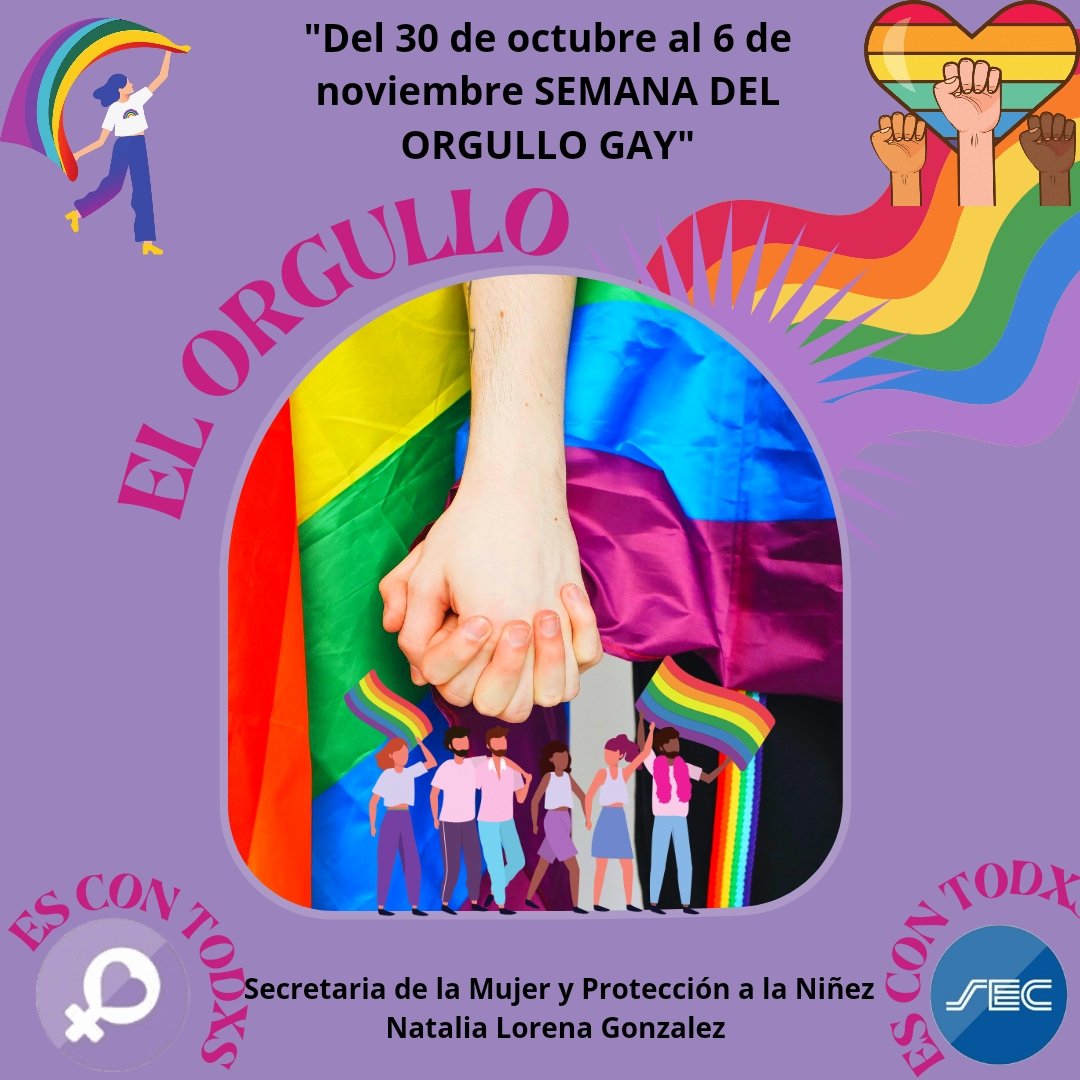 "Del 30 de Octubre al 6 de Noviembre SEMANA del Orgullo Gay" 
"El amor no tiene GENERO"
#SoySEC 
#SoyComercio
#SoySecMujer
#SECCABA 

Armando Cavalieri 
Carlos Perez 
Natalia Gonzalez