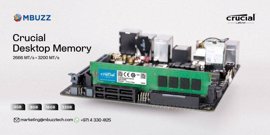 MBUZZTech's tweet image. Crucial Desktop Memory!!
Boost your desktop speed in minutes with Crucial RAM.
.
Buy Now:
4GB
bit.ly/CRU-DESKTOP-ME…
.
For Enquiries:
📧: marketing@mbuzztech.com
WApp : bit.ly/MBUZZ.
.
.
#Crucial #DesktopMemory #DDR4 #CrucialMemory #MBUZZTECH