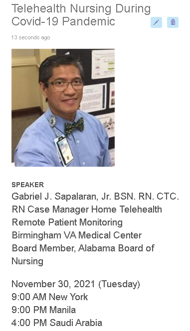 alphaalphatheta's tweet photo. Next Webinar Series November 30, 2021
Click the link for registration! https://t.co/aLsGeIM6rr
#sigmanurses582 https://t.co/zxGF3nr4JS
