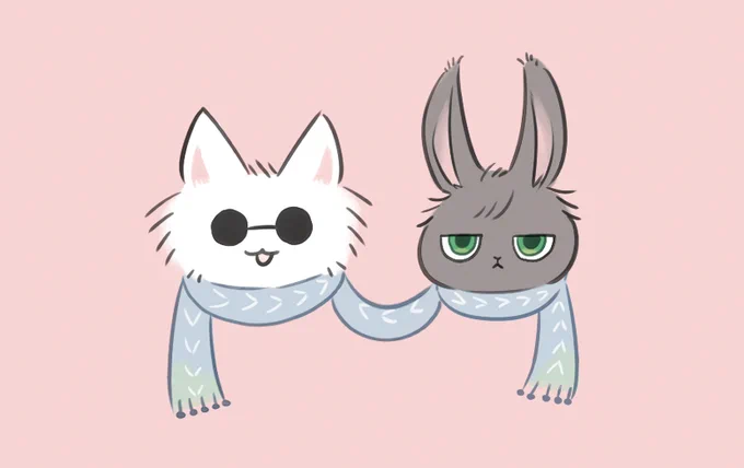 新刊ノベルティの絵柄は🐱🐰五伏になります
割れものですので不要な場合は遠慮なく仰ってください～ 