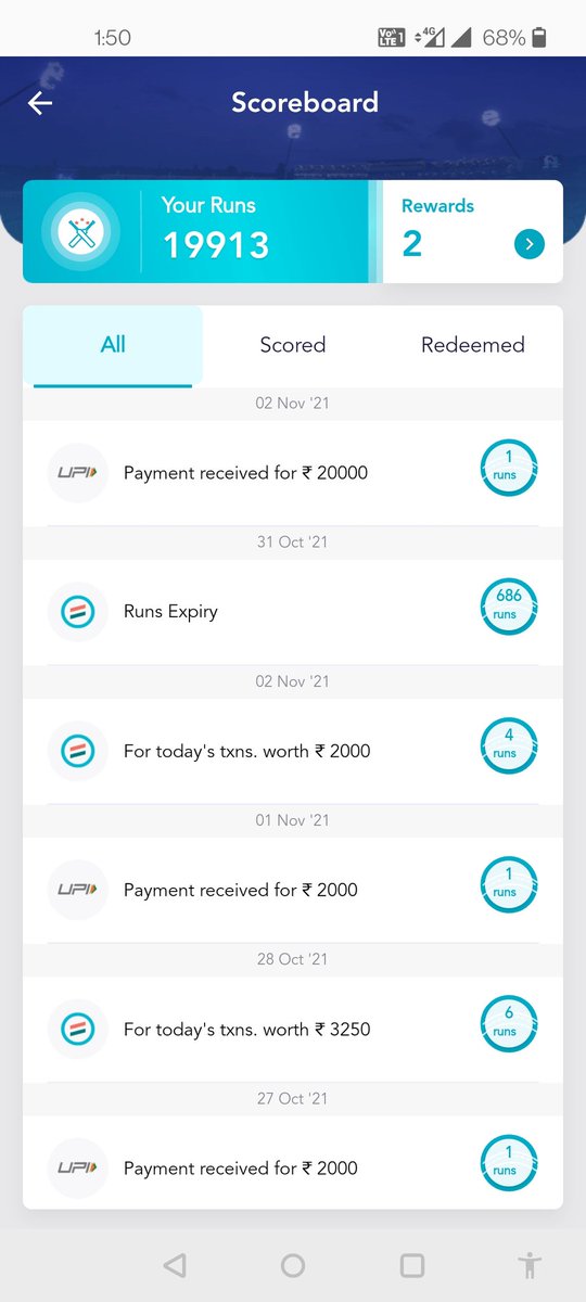 kotharishgupta's tweet photo. There should be a clear information on expire date of runs.When I gain the runs and ask for the offers then out the blue my runs will get expire.Why are you troubling us?@BhavikKoladiya @vijayaggarwal @dhruvdbahl @bharatpeindia @ankur10 @ashneergrover @SuhailSameer14 https://t.co/KIxXEQcSrX