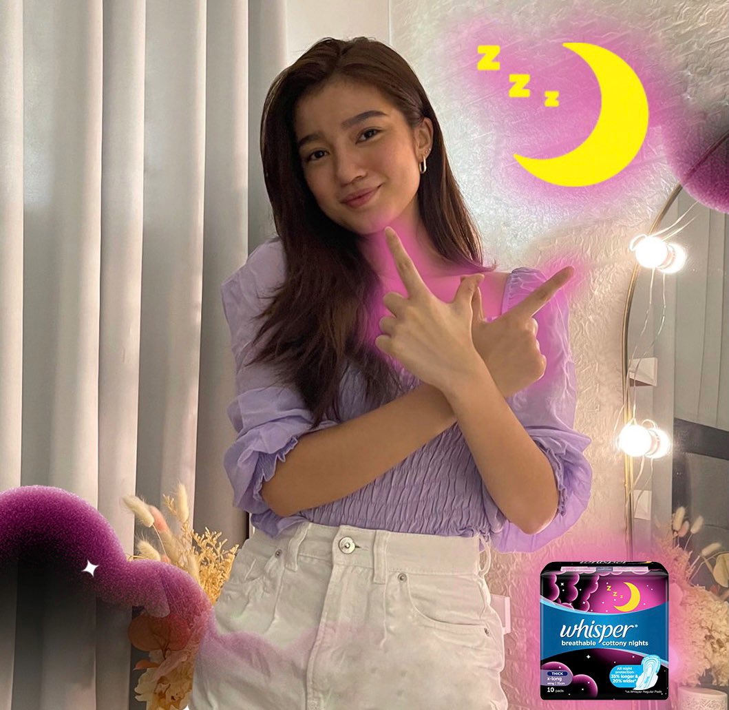 bellemariano02's tweet photo. After feeling presko all-day, now I can also sleep comfortably without worrying about any tagos. I am certified presko and protektado with the Whisper Breathable Cottony Nights 💜 because of the Deep Anti-Tagos Channels and thousands of airflow vents. https://t.co/j89uPic2MF