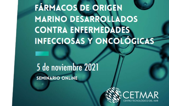 FundacionCETMAR's tweet photo. Organizamos un seminario sobre los avances en el desarrollo de #fármacos de origen marino contra la #Covid_19 y el #cáncer, en el marco del proyecto #BlueHuman
¿Todavía no te has inscrito? 👇 https://t.co/gdhc25pua5 https://t.co/PSmHkvuqWq