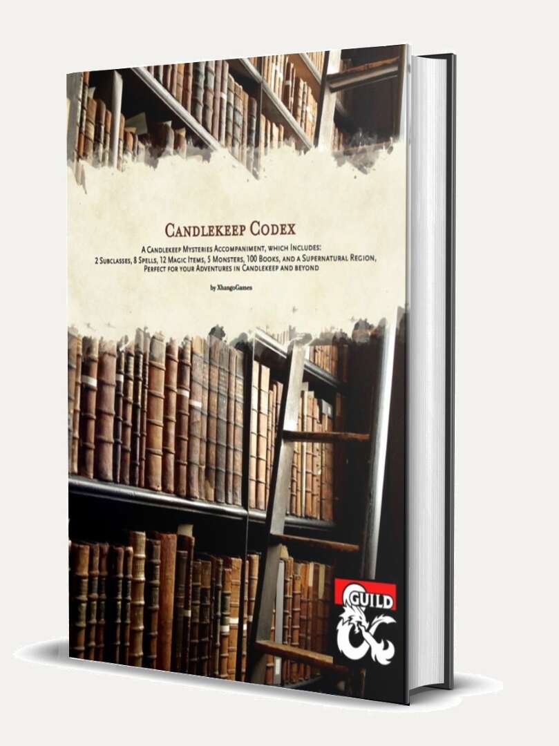 𝐂𝐚𝐧𝐝𝐥𝐞𝐤𝐞𝐞𝐩 𝐂𝐨𝐝𝐞𝐱 by <a href="/XhangoGames/">XhangoGames</a> 
"Fantastic! Such a great compendium of items and monsters, and so inspiring for my homebrew campaign!" -Jason T. #dnd #dnd5e #DMsGuild 
dmsguild.com/product/349344…