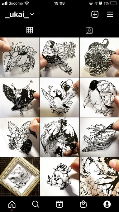 Instagramは基本切り絵だけ載せています
https://t.co/jZloARZnbj 