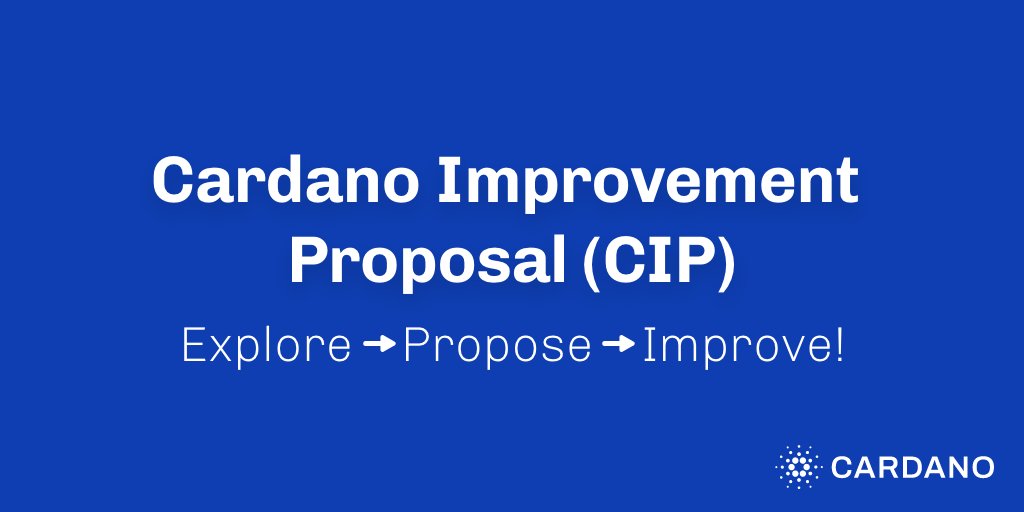 The Cardano Improvement Proposal repository already has 30+ CIPs that have been formalized to improve #Cardano! 🥳️

Go explore and see what others have been proposing AND how about putting up a proposal yourself?

Proposals 👉bit.ly/3nNQpNS