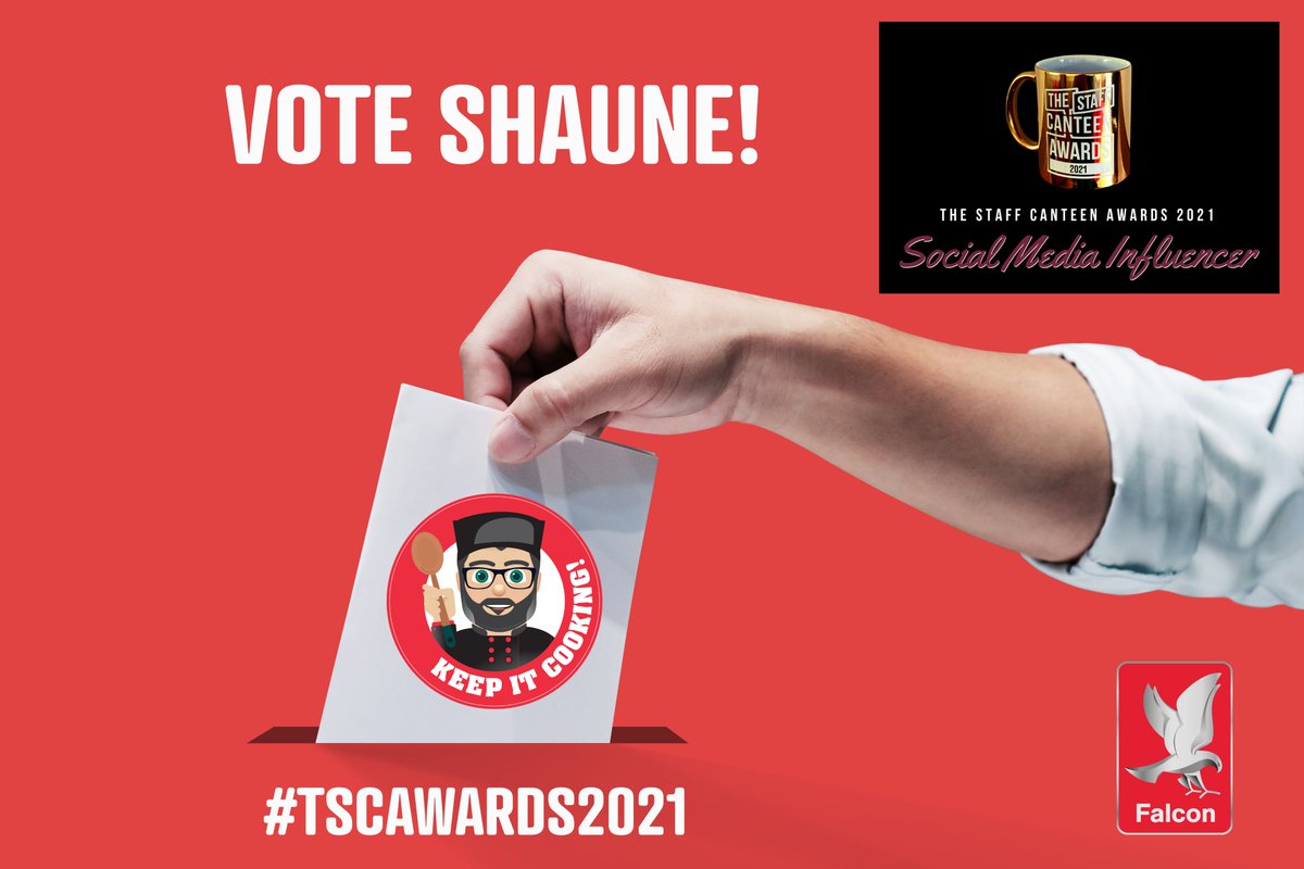 We're delighted that <a href="/FalconDevChef/">Falcon Chef</a> Shaune Hall has been nominated for Social Media Influencer of the Year in the <a href="/CanteenTweets/">The Staff Canteen</a> Staff Canteen 2021 Awards!

Vote for him here - bit.ly/TSCAwardsSMI
You better be quick though, voting closes at 5pm today (3/11)!

#TSCAwards2021